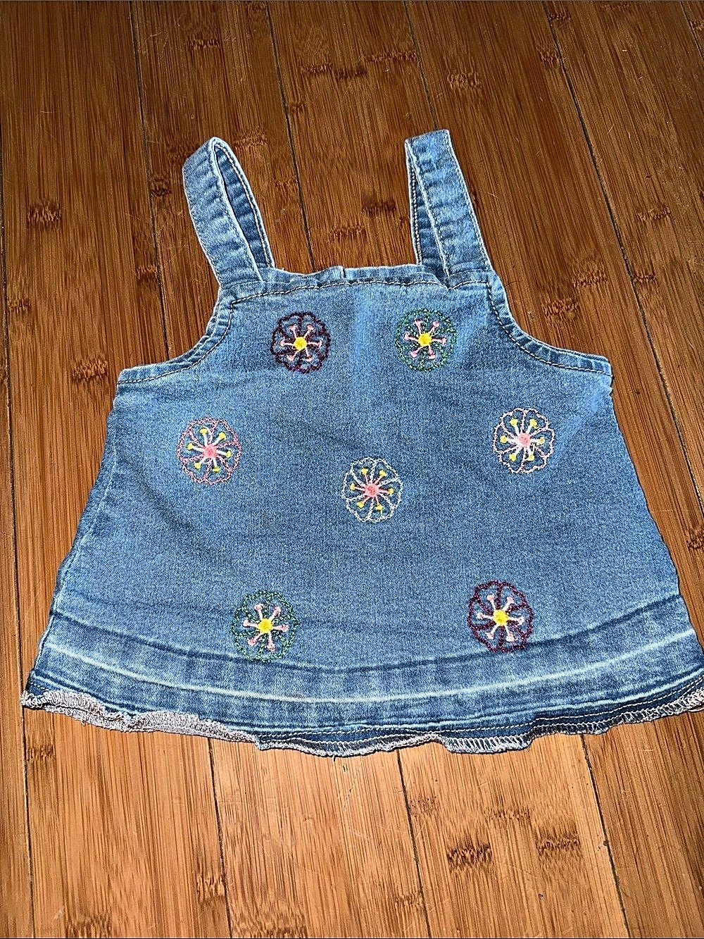 Vintage Cherokee Denim Floral Dress